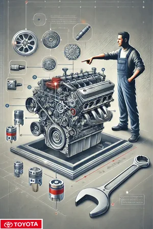 محل تعبیه قطعات در موتور تویوتا